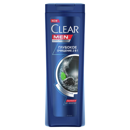 CLEAR 400ML шампунь MEN АНТИБАКТЕРИАЛЬНЫЙ ЭФФЕКТ/ глубокое очищение 2 в 1