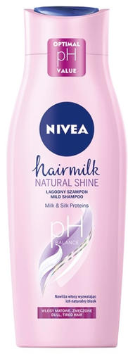 NIVEA шампунь 400ML HAIR MILK SHINE/для тусклых волос