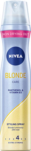 NIVEA лак для волос BLONDE CARE 250мл/ для светлых, натуральных или окрашенных волос