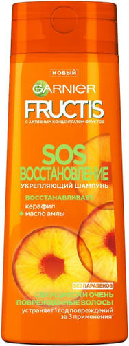 FRUCTIS шампунь 400 мл SOS ВОССТАНОВЛЕНИЕ/для поврежденных волос