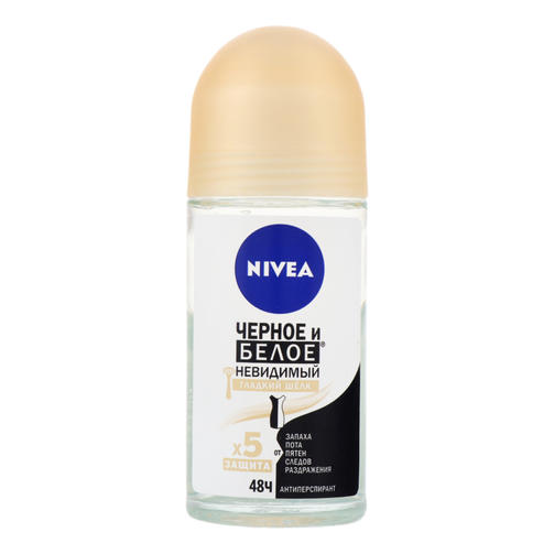NIVEA дезодорант ролик 50 ML ЧЕРНОЕ И БЕЛОЕ НЕВИДИМЫЙ ГЛАДКИЙ ШЕЛК