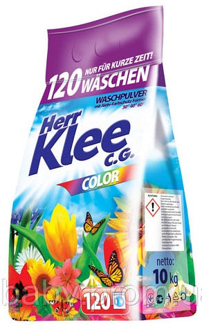 HERR KLEE C.G.стиральный порошок10 кг COLOR(пакет)/120 стирок