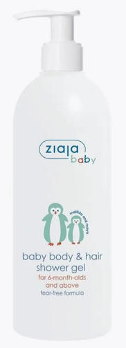 ZIAJA гель для душа для тела и волос для детей от 6 мес. 400ML