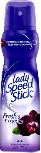 LADY SPEED STICK 150 мл FRESH&ESSENCE ЧЕРНАЯ ОРХИДЕЯ/дезодорант-спрей