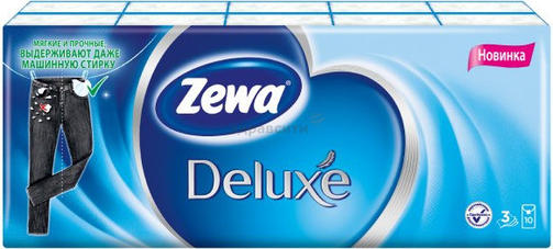 ZEWA DELUXE носовые платочки JOY OF FLOWERS 10 шт*10 пачек