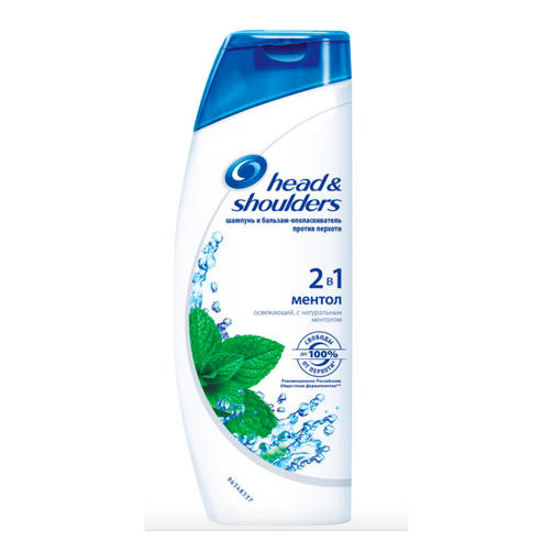 HEAD&SHOULDERS шампунь 400ML МЕНТОЛ 2 в 1