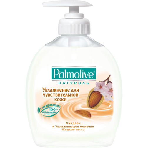 PALMOLIVE 300ML мыло жидкое с доз. ALMOND/миндаль и увлажняющее молочко
