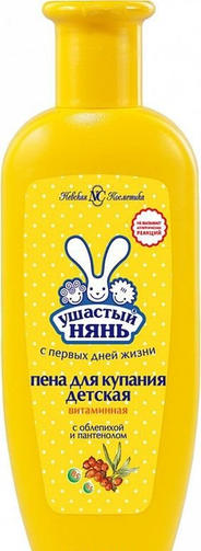 УШАСТЫЙ НЯНЬ пенка для ванны с облепихой и пантенолом 250 мл
