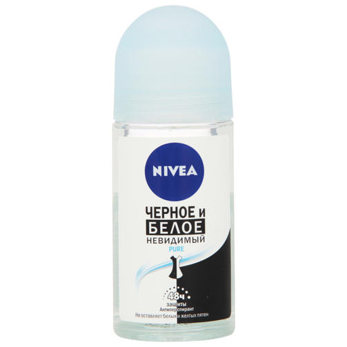 NIVEA дезодорант ролик 50 ML ЧЕРНОЕ И БЕЛОЕ НЕВИДИМЫЙ PURE