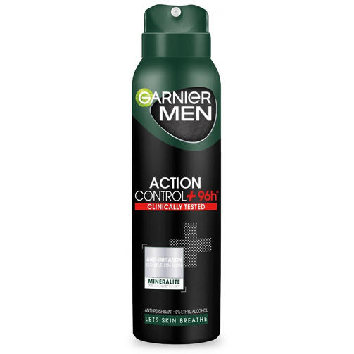 GARNIER MEN DEO SPRAY 150ML ACTION CONTROL 96H CLINICALLY TESTED/дезодорант-спрей